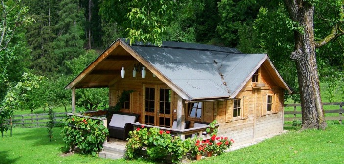 Chalet en bois jardin