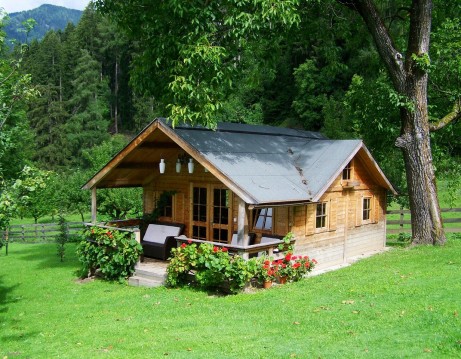 Chalet en bois jardin